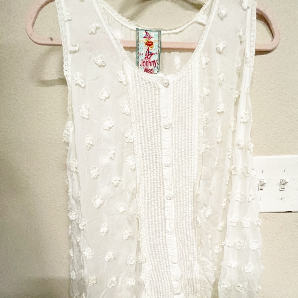 Johnny Was Flower Patch Button Down Tank - image 2